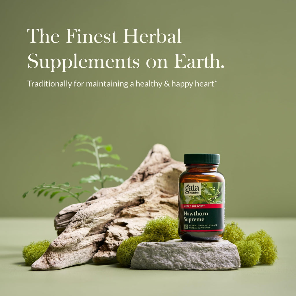 Gaia Herbs Hawthorn Supreme - Heart Health Support, 60 Vegan Liquid Capsules