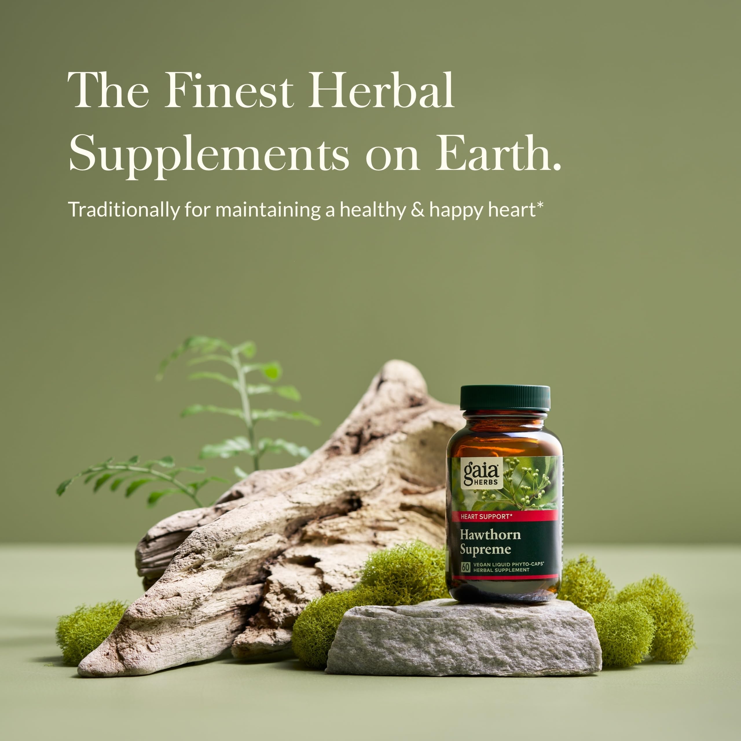 Gaia Herbs Hawthorn Supreme - Heart Health Support, 60 Vegan Liquid Capsules