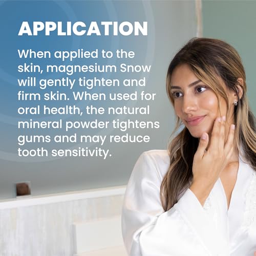 Health and Wisdom Magnesium Snow - Fine Magnesium Carbonate Powder for Skin & Oral Care | 2.65 oz