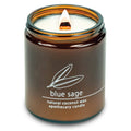 Hemlock Park Crackling Wood Wick Candle – Coconut Wax, Blue Sage, 8 oz