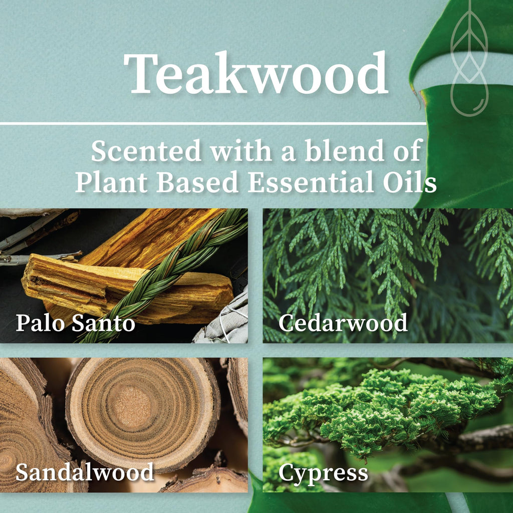 Hemlock Park Crackling Wood Wick Candle – Coconut Wax, Teakwood, 8 oz