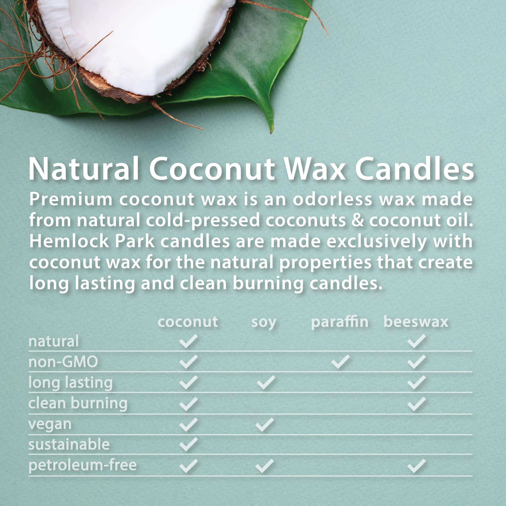 Hemlock Park Crackling Wood Wick Candle - Handcrafted with Natural Coconut Wax (8 oz) Blood Orange Sage