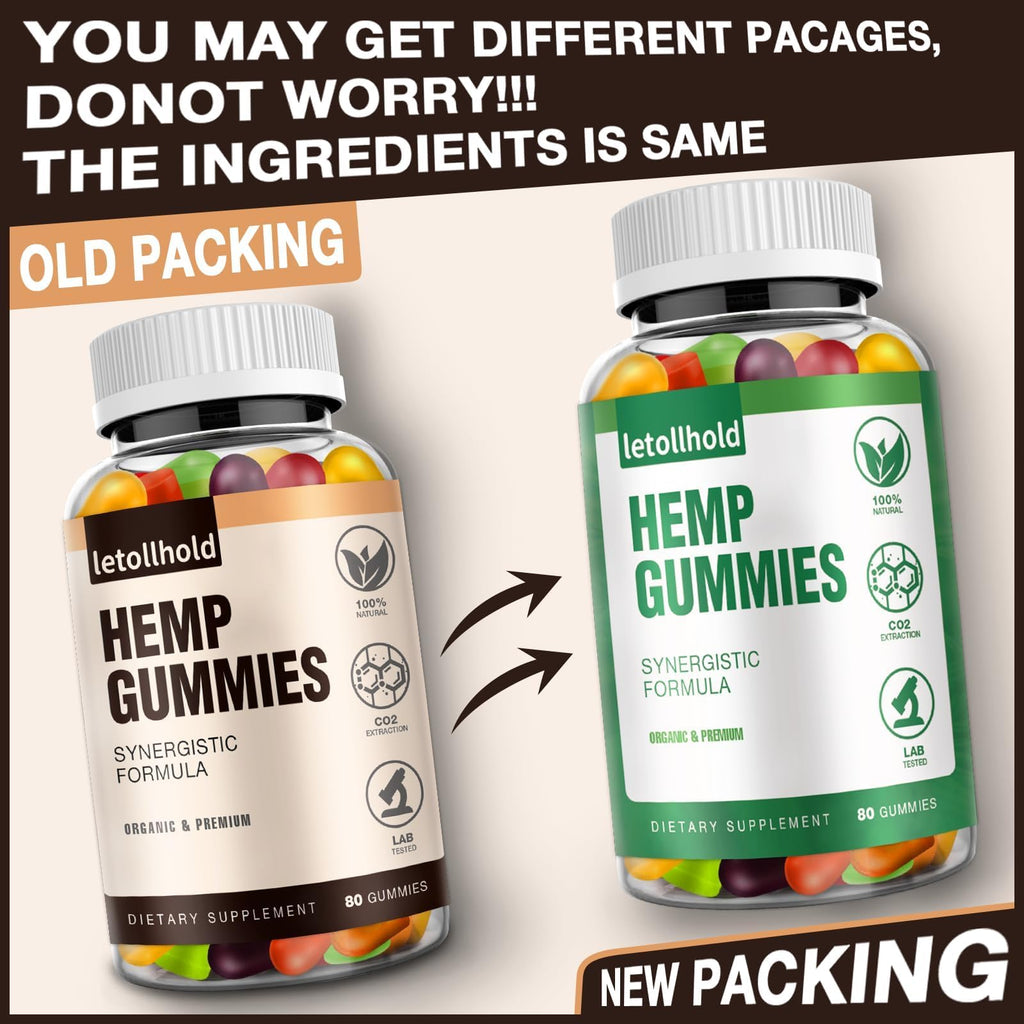 Letollhold Hemp Gummies – Sleep, Pain & Anxiety (1 Pack) | High Potency, Low Sugar