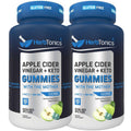 Herbtonics Keto Apple Cider Vinegar Gummies – Sugar Free, Raw ACV with The Mother (120 Vegan Gummies)