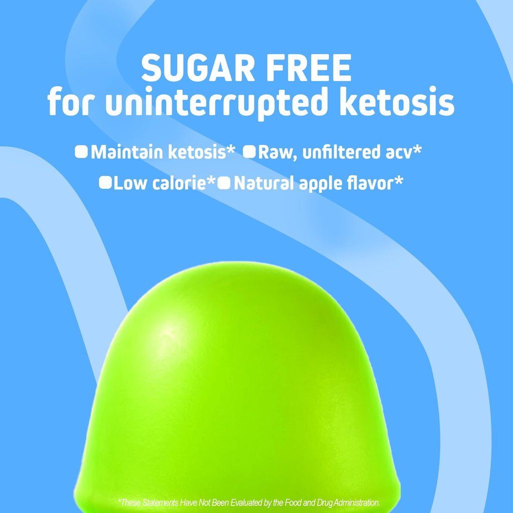 Herbtonics Keto Apple Cider Vinegar Gummies – Sugar Free, Raw ACV with The Mother (120 Vegan Gummies)