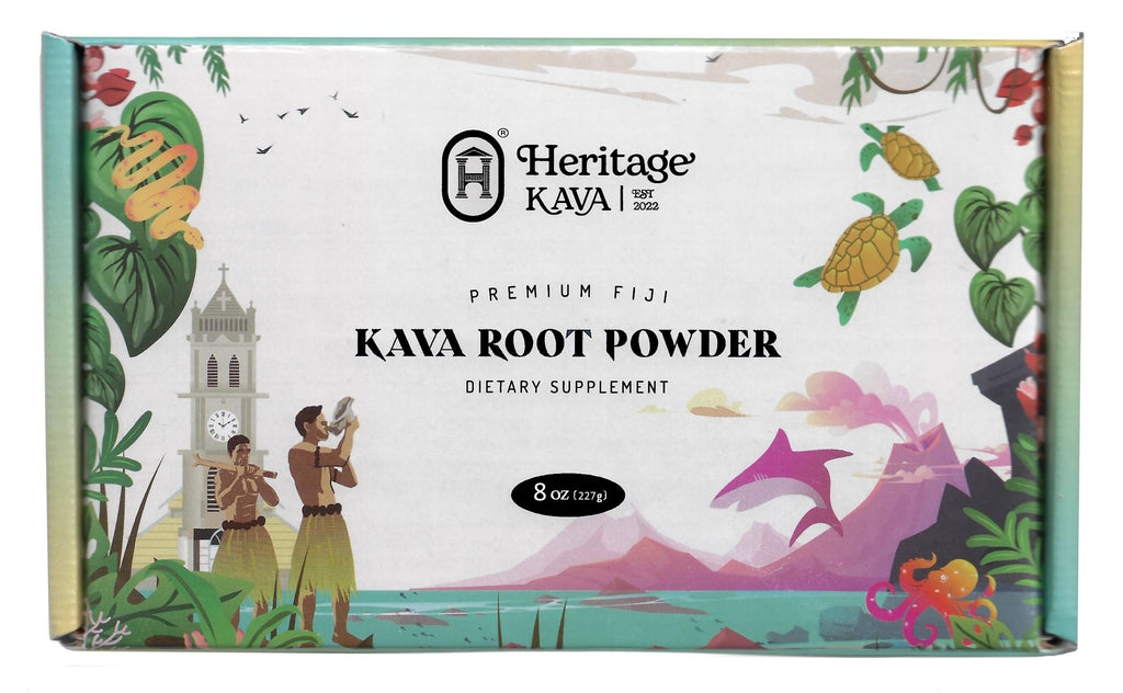 Heritage Kava Premium Fiji Noble Kava Root Powder 8 oz
