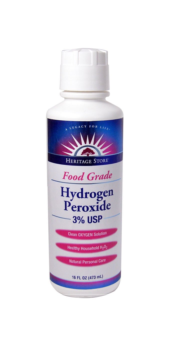 Heritage Store Hydrogen Peroxide 3% – Fragrance Free, 16 oz, Plastic Bottle