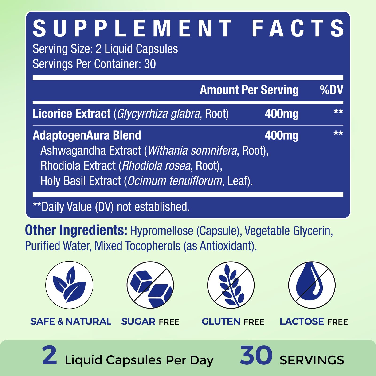 Hesperilyntis Licorice Root Liquid Capsules - Adaptogens for Stress & Sleep | 120 Caps
