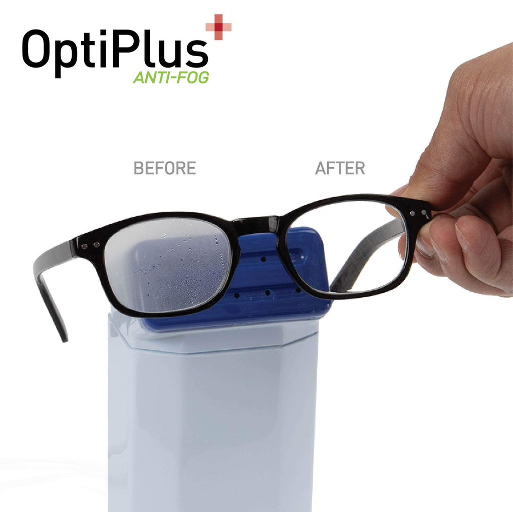 OptiPlus Anti-Fog Lens Cleaning Spray Kit – 2oz with Microfiber Cloth for Glasses, Screens & More | Hilco Vision
