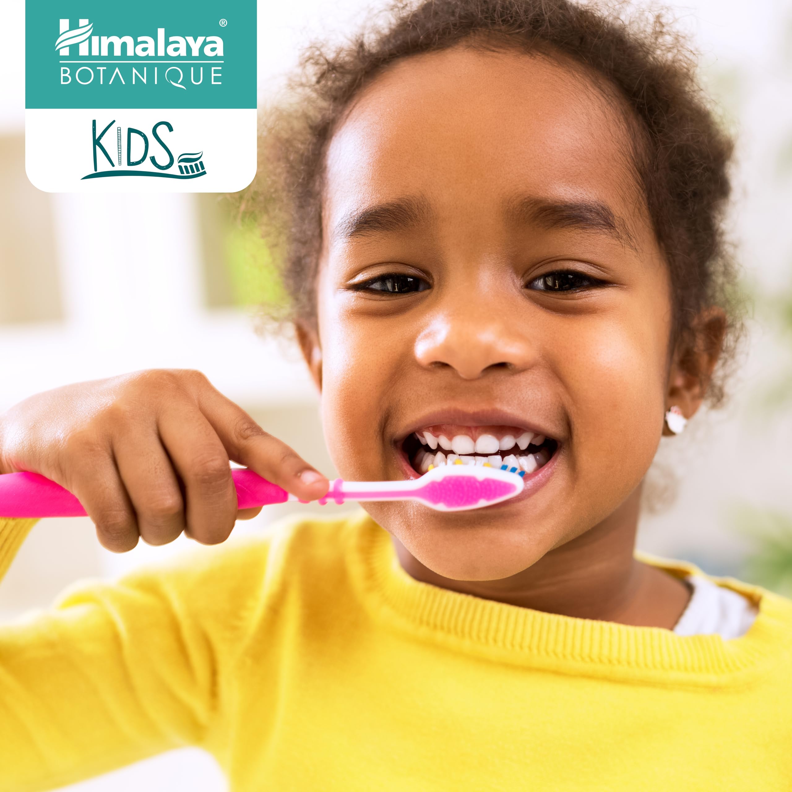 Himalaya Botanique Kids Toothpaste - Fluoride Free, Cool Mint, 4 oz | Vegan & Cruelty-Free