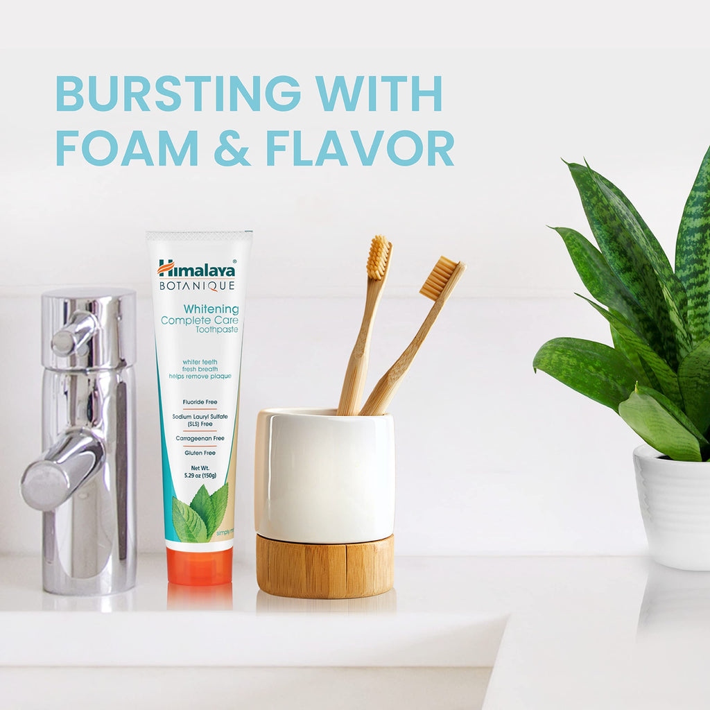 Himalaya Botanique Whitening Complete Care Toothpaste - Fluoride Free, Mint, 2 Pack