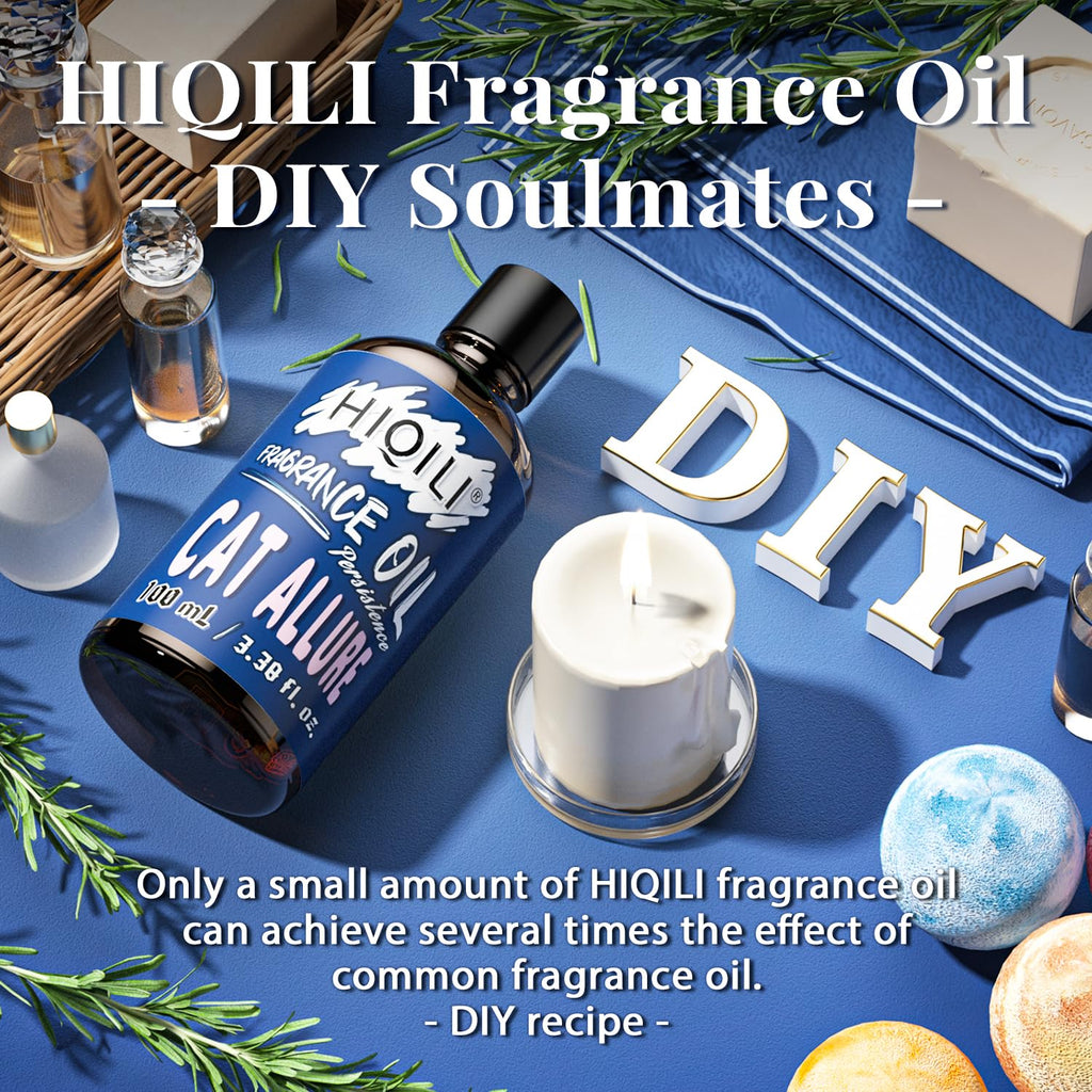 HIQILI Cat Allure Essential Oil 100ml | Fresh Fragrance for Aromatherapy, Diffusers, Candles & Soap