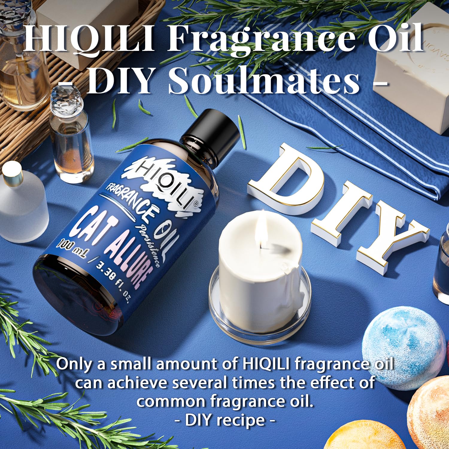 HIQILI Cat Allure Essential Oil 100ml | Fresh Fragrance for Aromatherapy, Diffusers, Candles & Soap