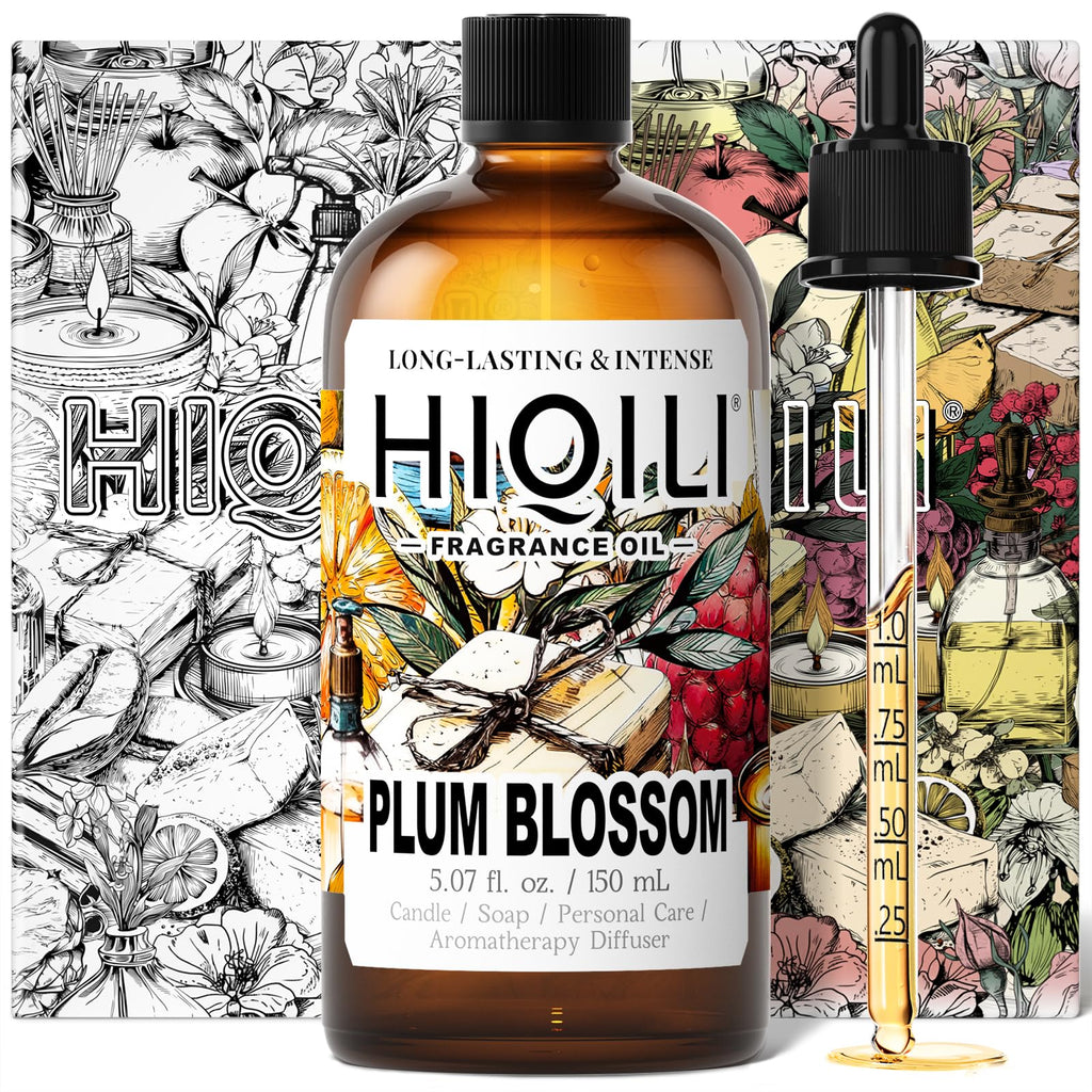 HIQILI Plum Blossom Fragrance Oil – 5.07 Fl Oz for Candles, Soaps & Diffusers