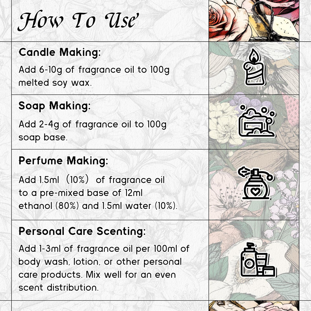 HIQILI Velvet Nocturne Fragrance Oil – Violet & Carnation, 5.07 Fl Oz