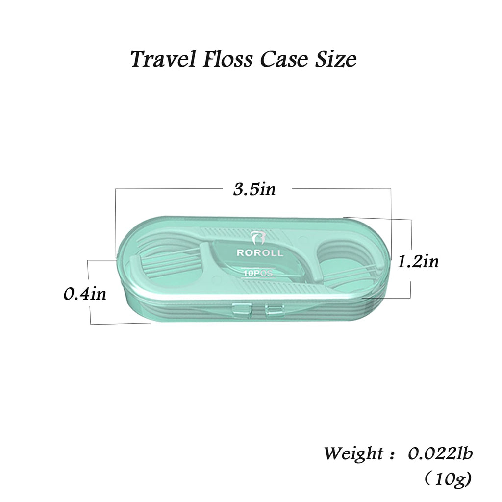 Holy Rose Travel Dental Floss Case - Portable Micro Floss Picks (100 Count)