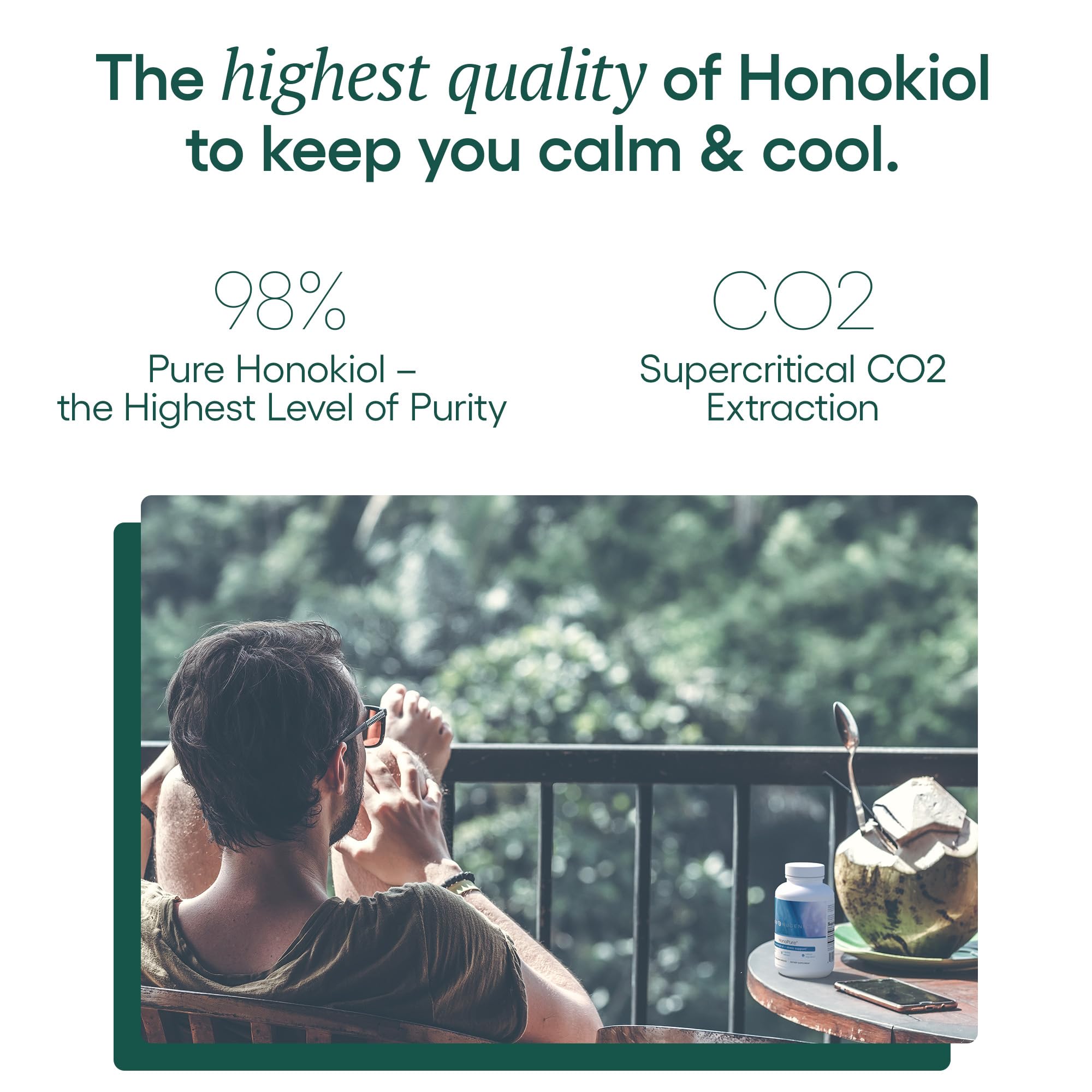 EcoNugenics HonoPure Magnolia Bark Extract – 98% Honokiol | Brain Function, Sleep & Mood Support