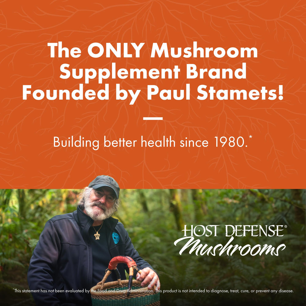 Host Defense MycoBotanicals Energy Capsules – Energy & Respiratory Support (Cordyceps, Reishi & Chaga) – 60 Capsules