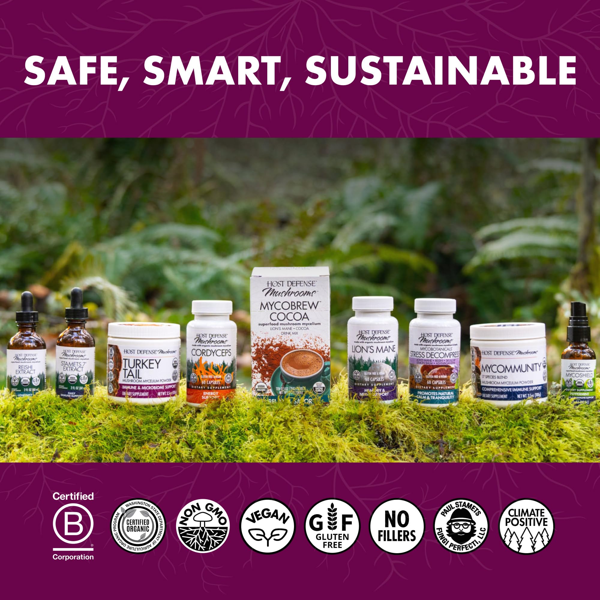 Host Defense Turkey Tail Capsules – Digestive Health & Immune Support | 60 Capsules