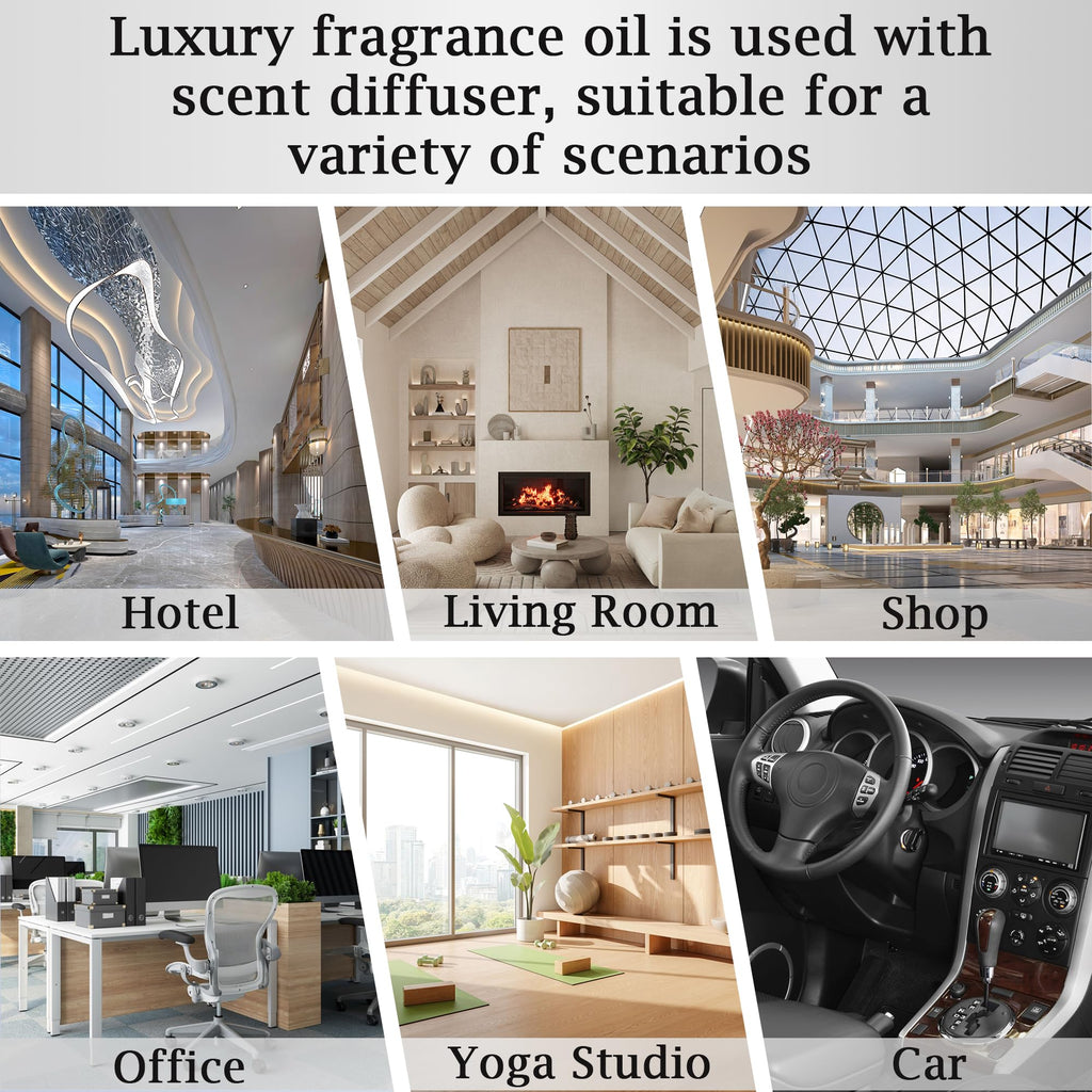 Luxury Hotel Scent White Tea Diffuser Refill Kit – 20ml Nanotech Essential Oil for Large Rooms & HVAC