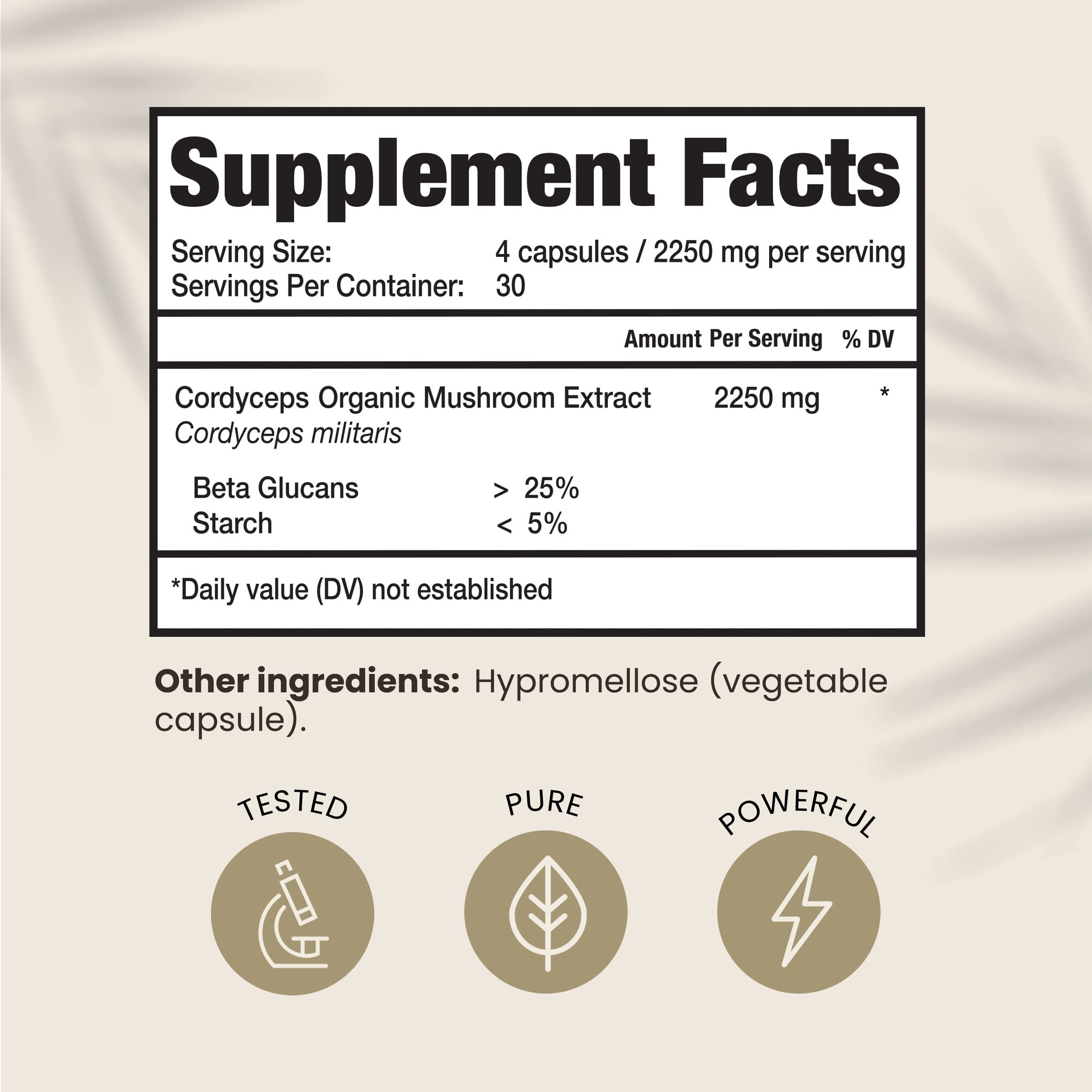 HPD Rx Organic Cordyceps – Energy, Endurance & Immunity | 2250 mg, 120 Capsules