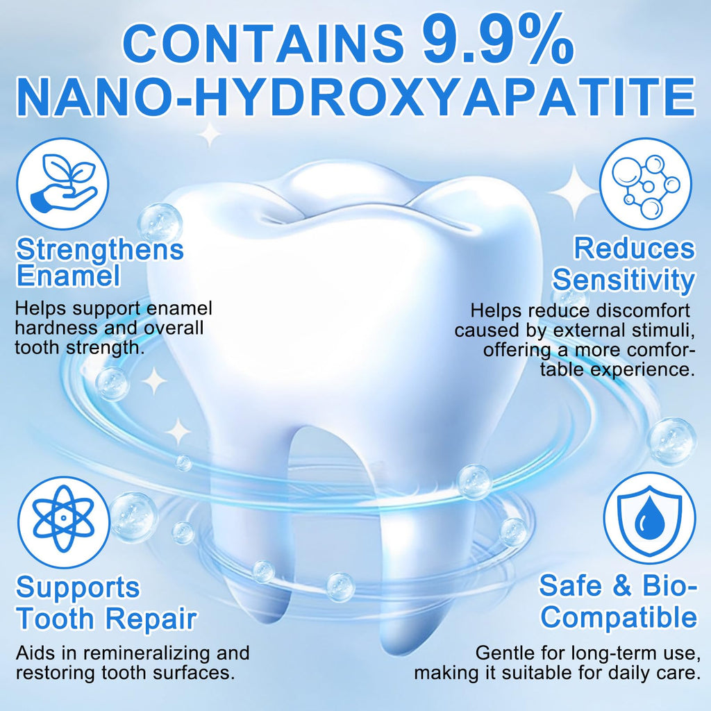 9.9% Hydroxyapatite Toothpaste - 2 Pack | Enamel Repair & Gentle Sensitivity