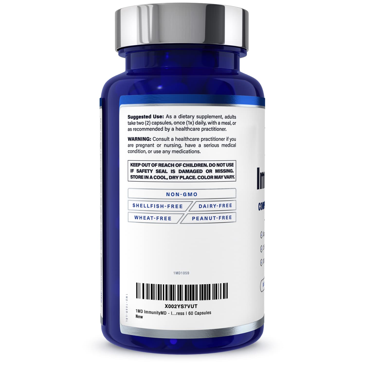 ImmunityMD Probiotic – Immune Support with Zinc & Prebiotic | 60 Capsules | 1MD Nutrition