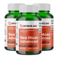 INFINITE AGE Sea Moss Capsules 3 Pack – 1250mg per serving, 180 Count, Vegan, USA Made