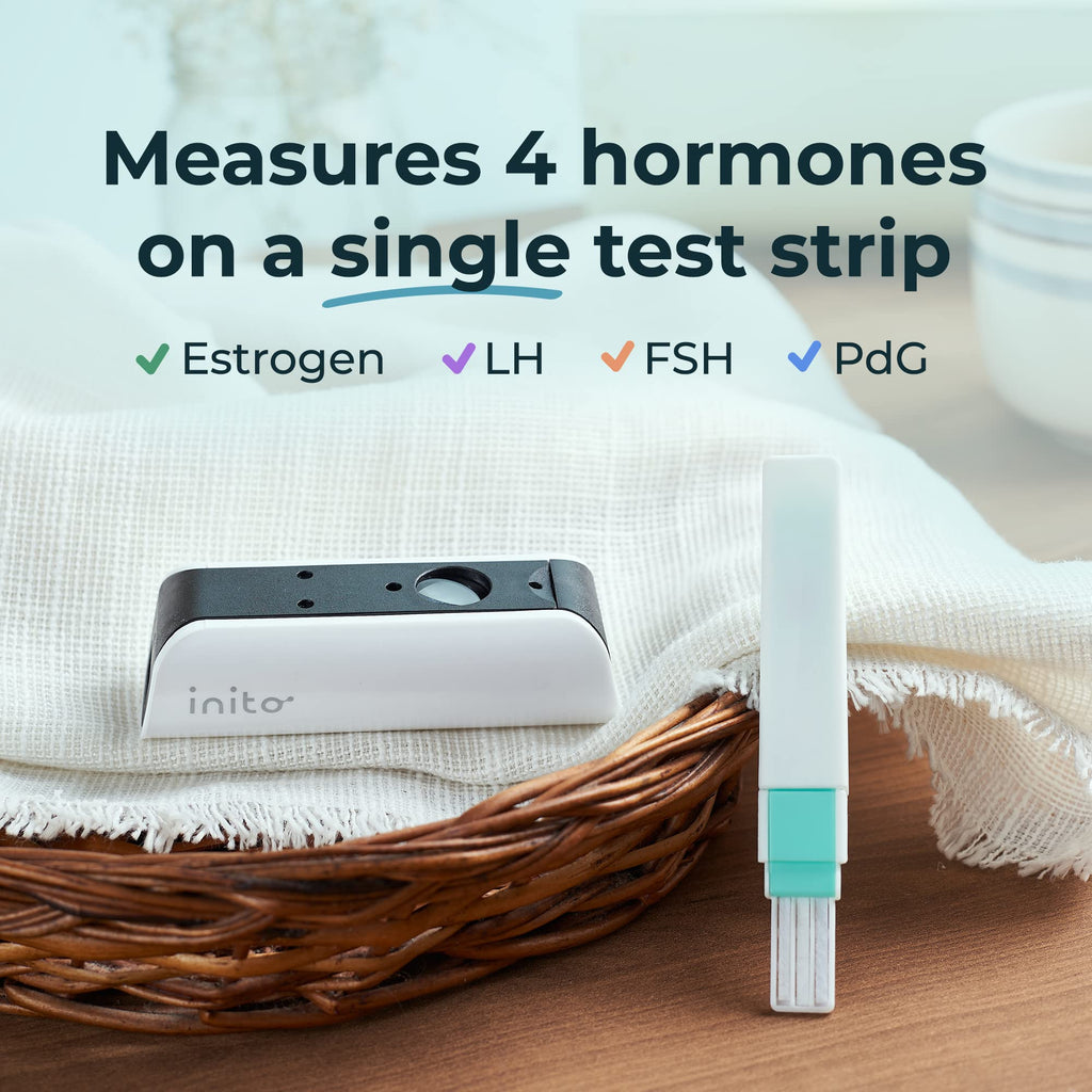 Inito Fertility Monitor & Hormone Tracker – Estrogen, LH, PdG, FSH | Ovulation Tracking | 15 Strips | iPhone 7/8 Plus