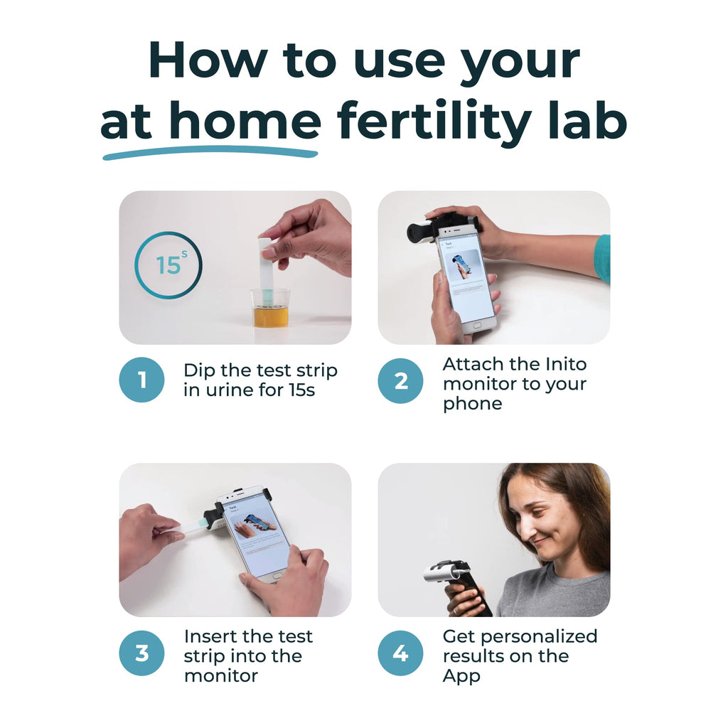 Inito Fertility Monitor & Hormone Tracker – Ovulation, Estrogen, LH, PdG, FSH | iPhone 15 Pro Max