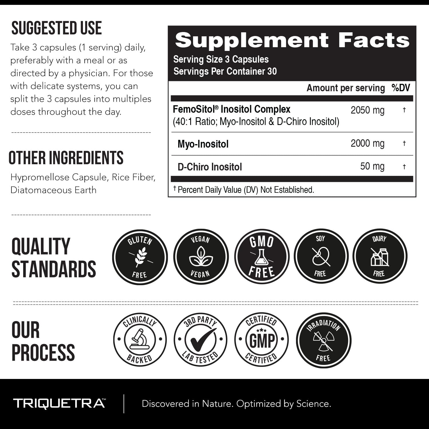 Inositol Supplement | Myo-Inositol & D-Chiro Inositol 40:1 Ratio | Hormonal Balance & Ovarian Health | 90 Capsules (30 Servings) | Clinically Validated