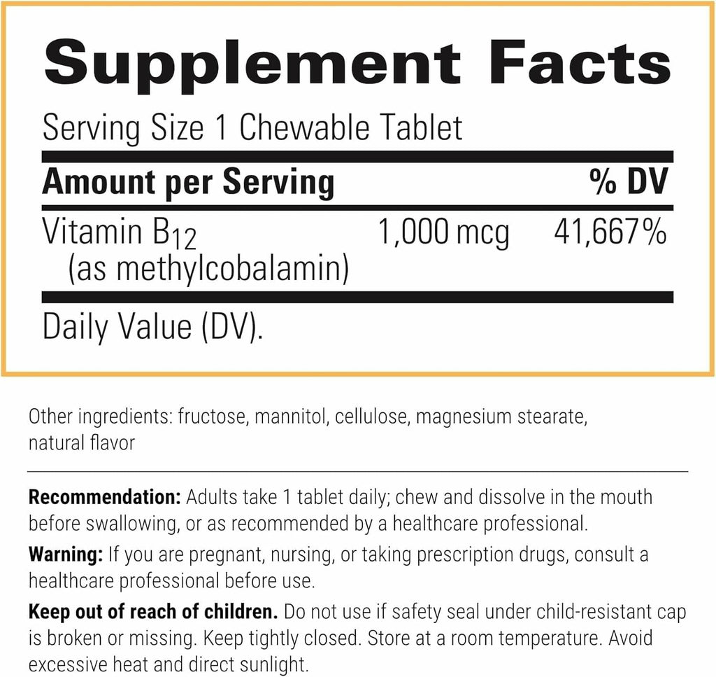 Integrative Therapeutics B-12 Active Cherry Chewables – 30 Vegan Vitamin B12, Nerve Support (2 Pack)