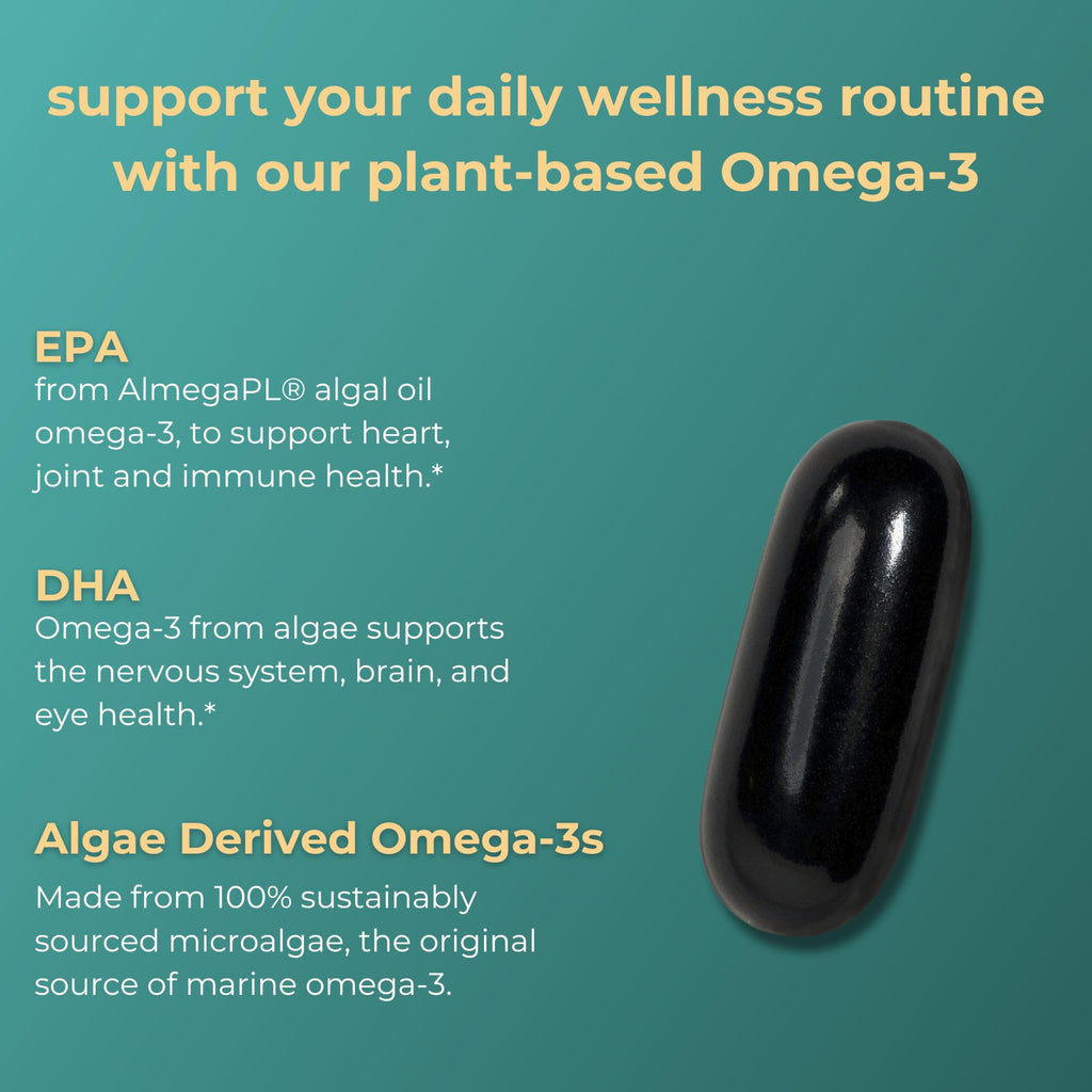 Iwi Omega-3 Softgels – 90 Vegan Algae EPA/DHA for Whole-Body Support