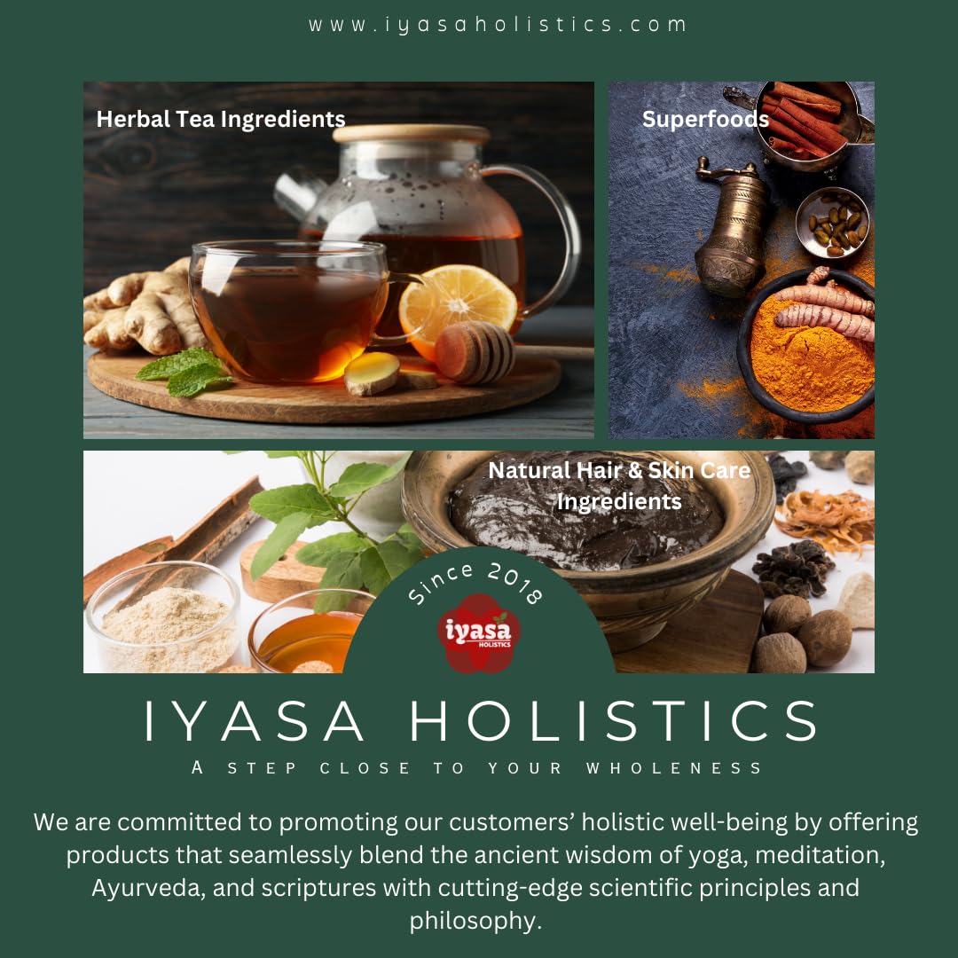 Iyasa Holistics Organic Licorice Root Powder – Mulethi (Glycyrrhiza glabra) 4 oz