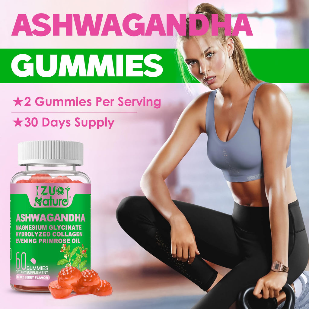 IZUO NATURE Ashwagandha Gummies for Women – Stress Relief