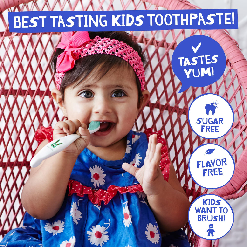 Jack N' Jill Natural Baby Toothpaste – Fluoride Free, 40% Xylitol, BPA-Free, 1.76 oz