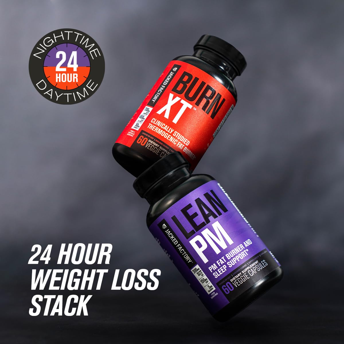 Jacked Factory Burn-XT + Lean-PM Kit — 24-Hour Fat Burning Stack
