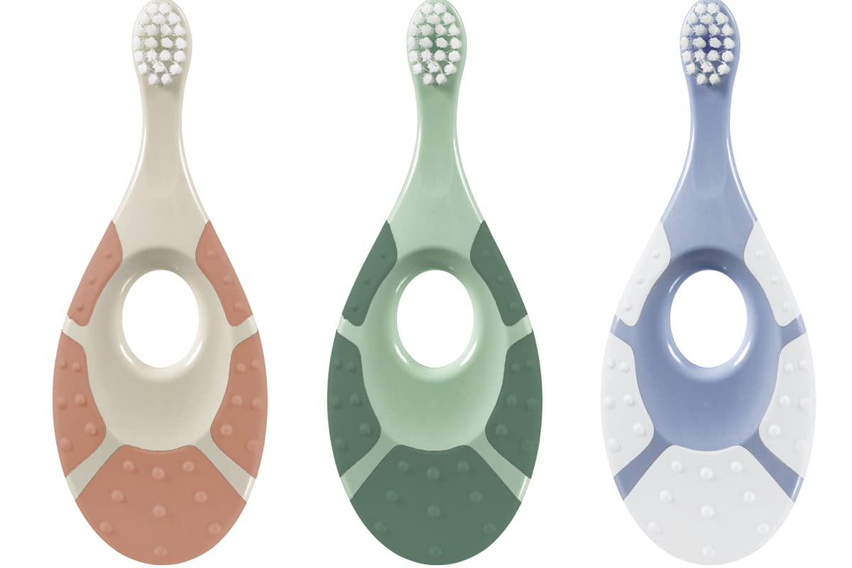Jordan Green Clean Toddler Toothbrush – Pack of 3 (Step 1, 0-2 Years)