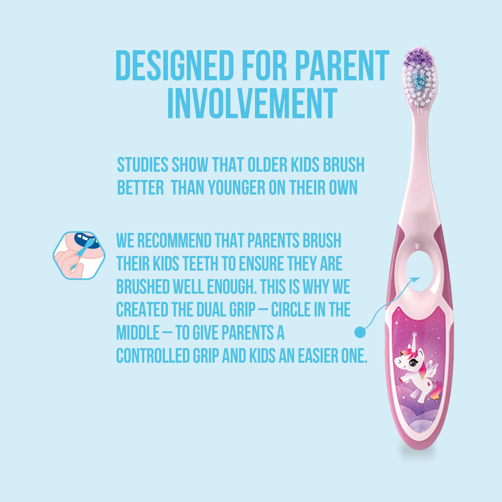 Jordan* | Step 2 Kids Toothbrush | 3-5 Years, Soft Bristles, BPA Free,4 Pack | Blue & Green