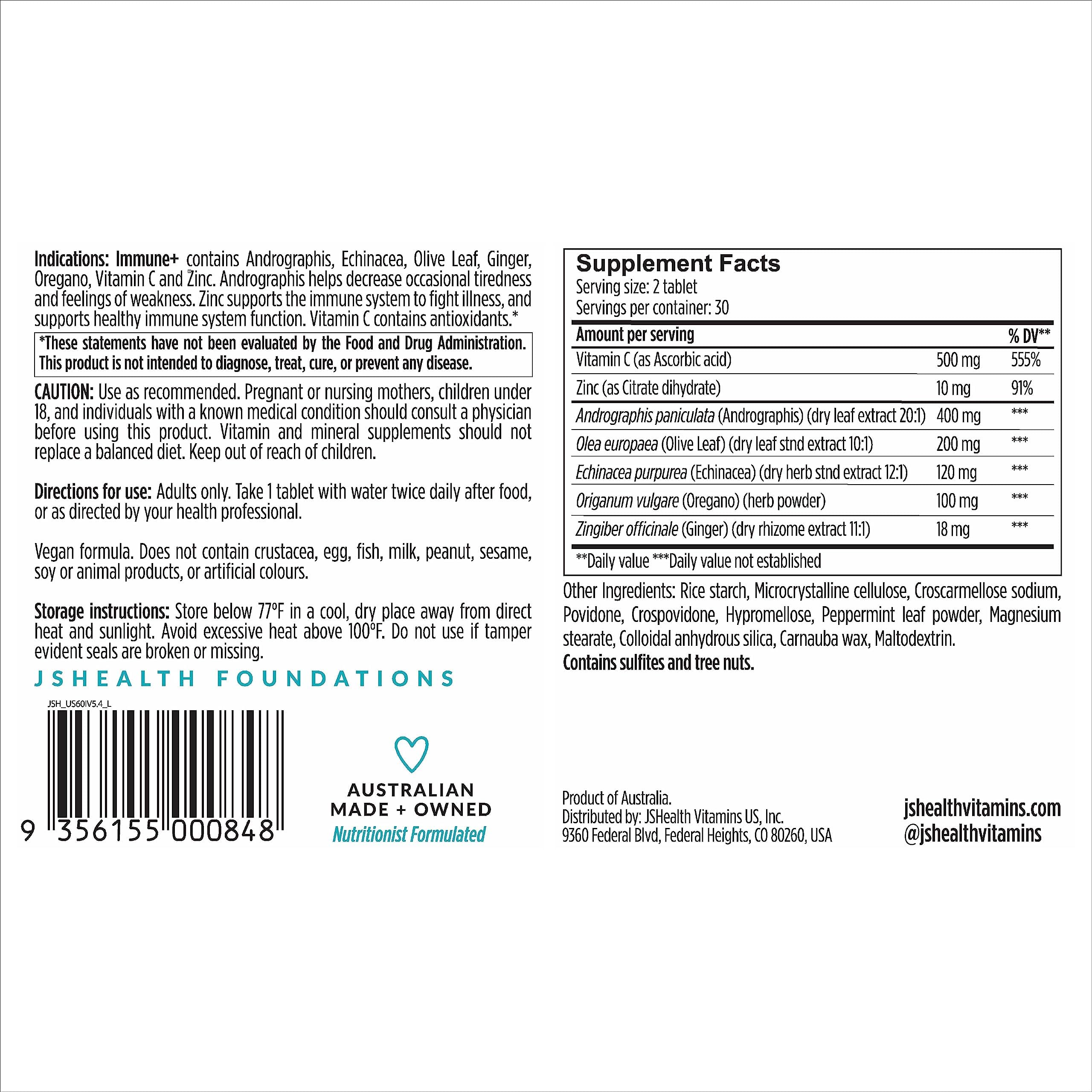 JSHealth Gut Health & Immunity Probiotics – Digestive & Immune Support (30)