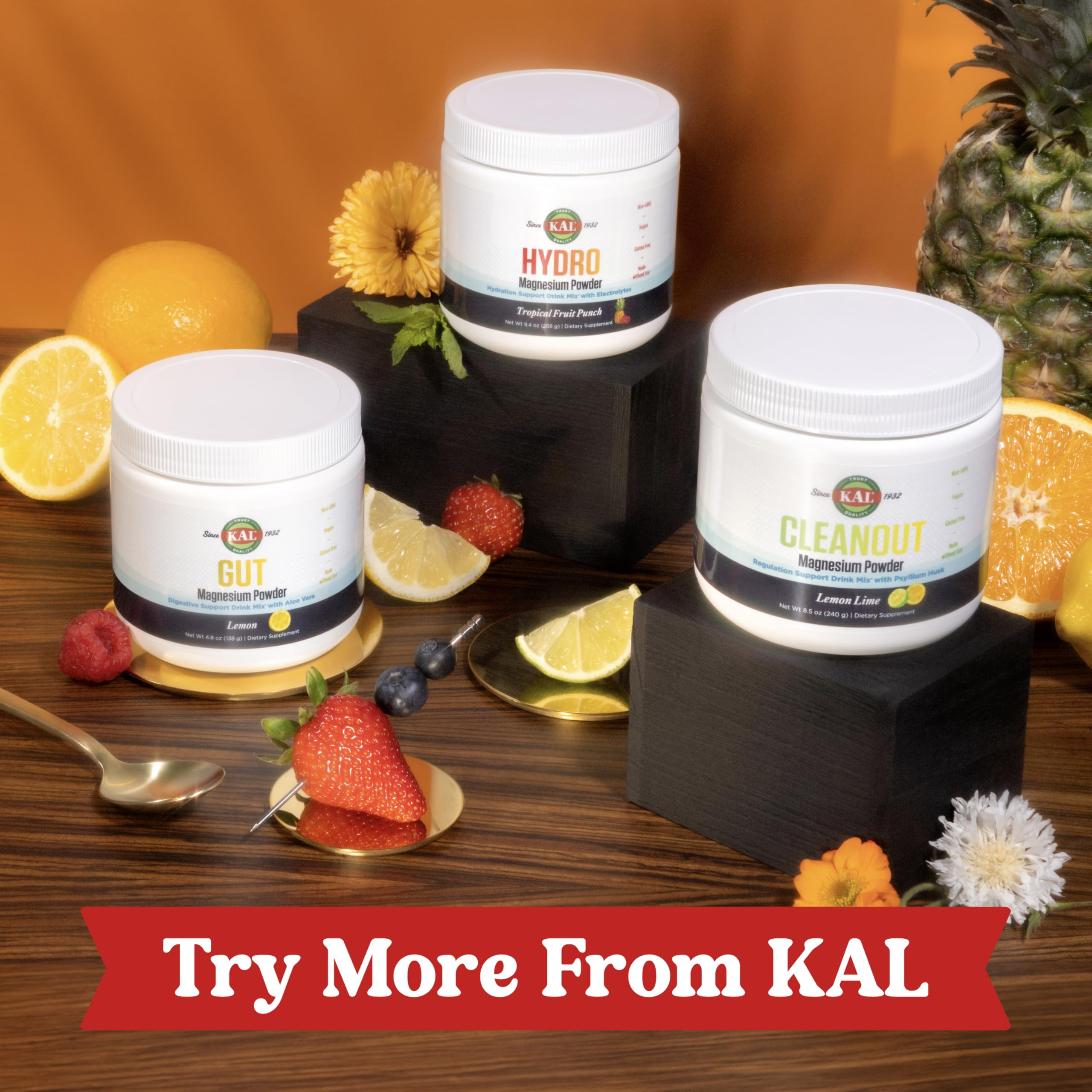 KAL Cleanout Magnesium Plus Psyllium Husk Powder – Lemon Lime | 40 Servings, 8.5 oz