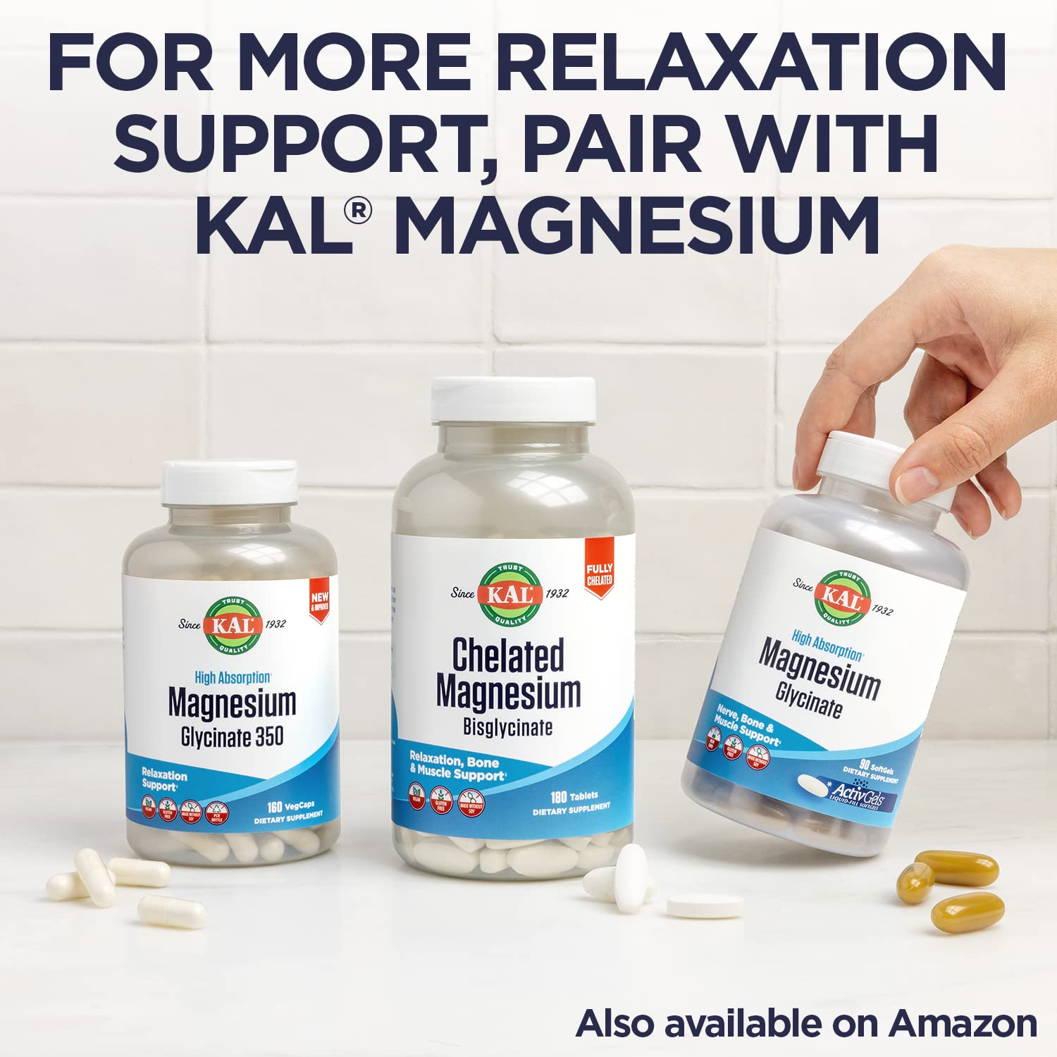 KAL Melatonin 3mg Sustained Release Sleep Aid - Vegan, Gluten Free | 60 Tablets (60 Servings)