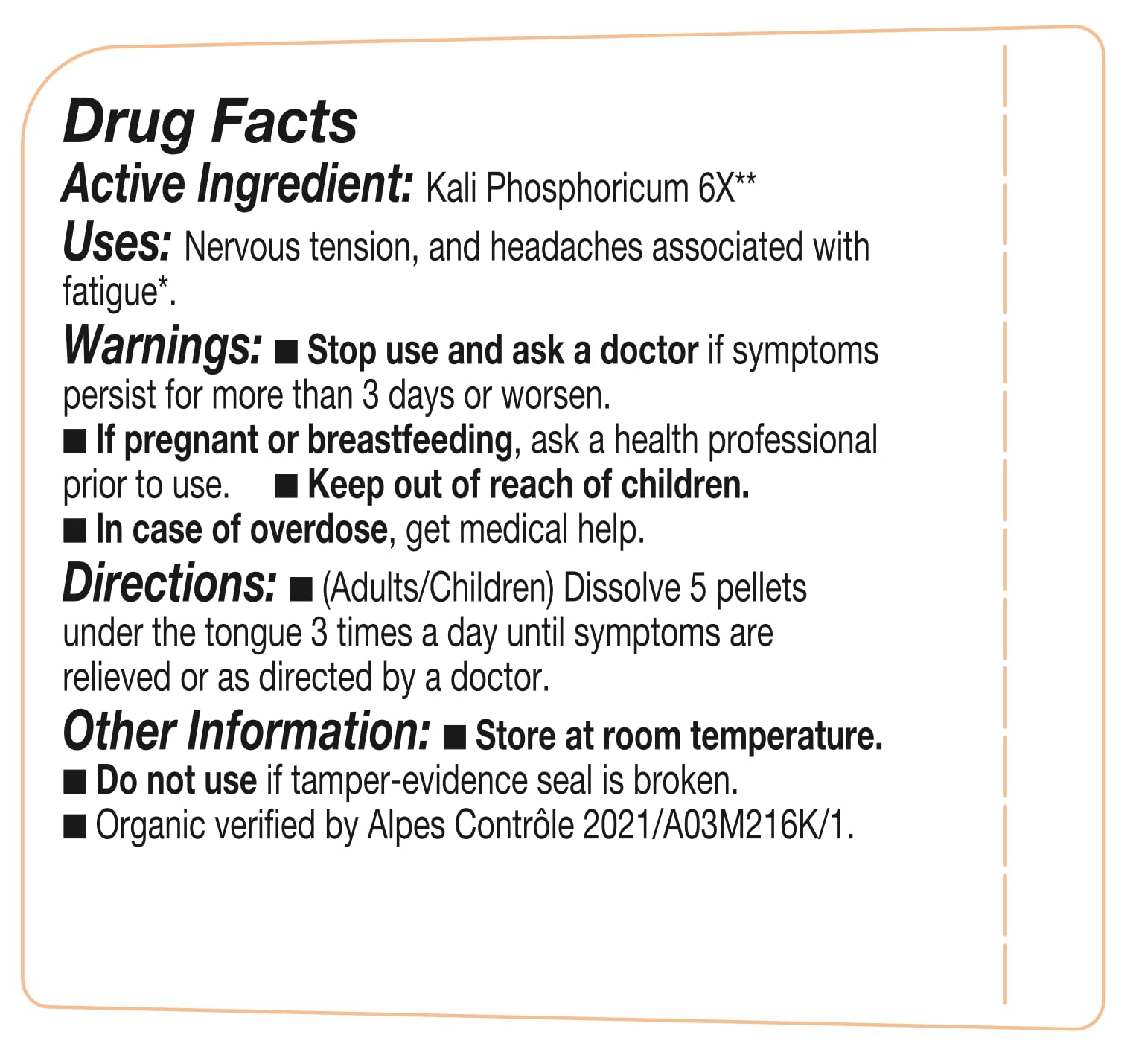 Kali Phosphoricum 6X OLLOIS - Organic & Vegan Cell Salt #6 (Pack of 3)