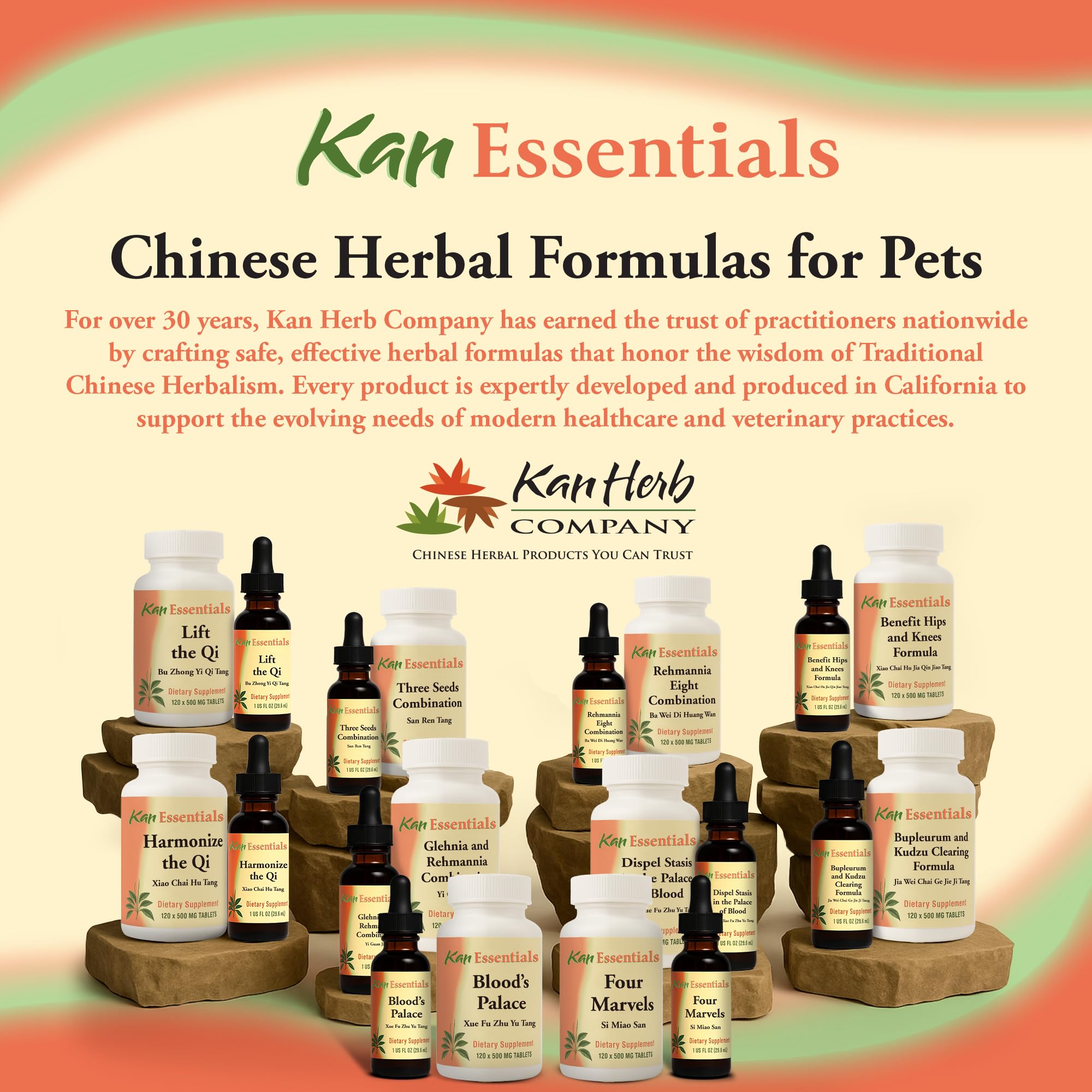 Kan Herb Company – Traditional Chinese Herbal Blend for Pets: Supports Circulation, Calms Behavior, Enzyme Balance (120 Tablets)