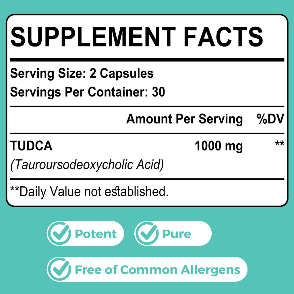 Kayseari TUDCA Bile Salts Supplement 1000mg – 120 Veggie Capsules | Liver Support