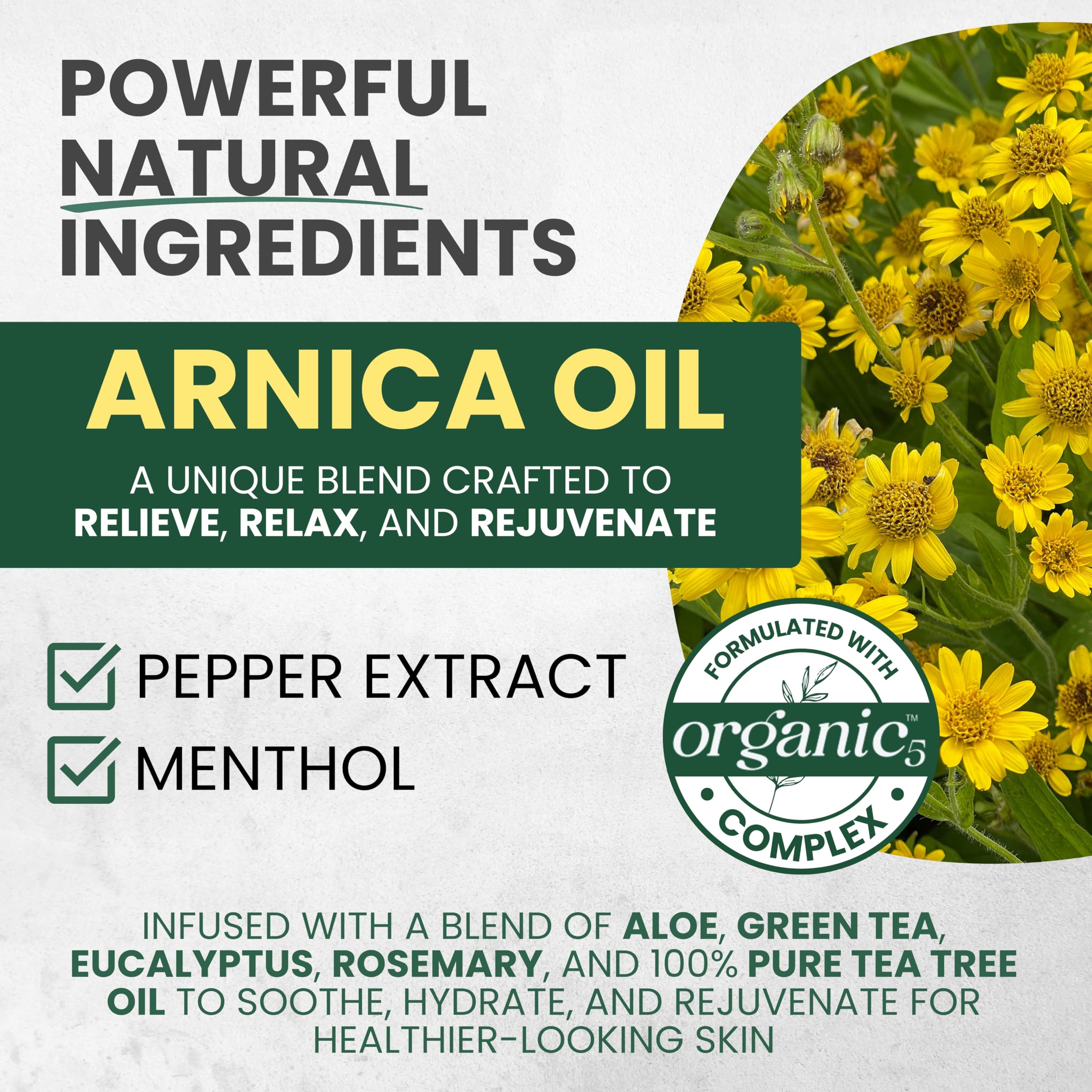 Sore Muscle Massage Oil with Arnica, Eucalyptus & Tea Tree – Kesmedik