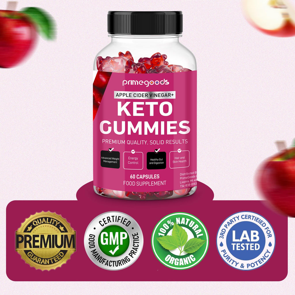 Keto ACV Gummies 1000mg – Apple Cider Vinegar with B6 & B12 for Weight Loss