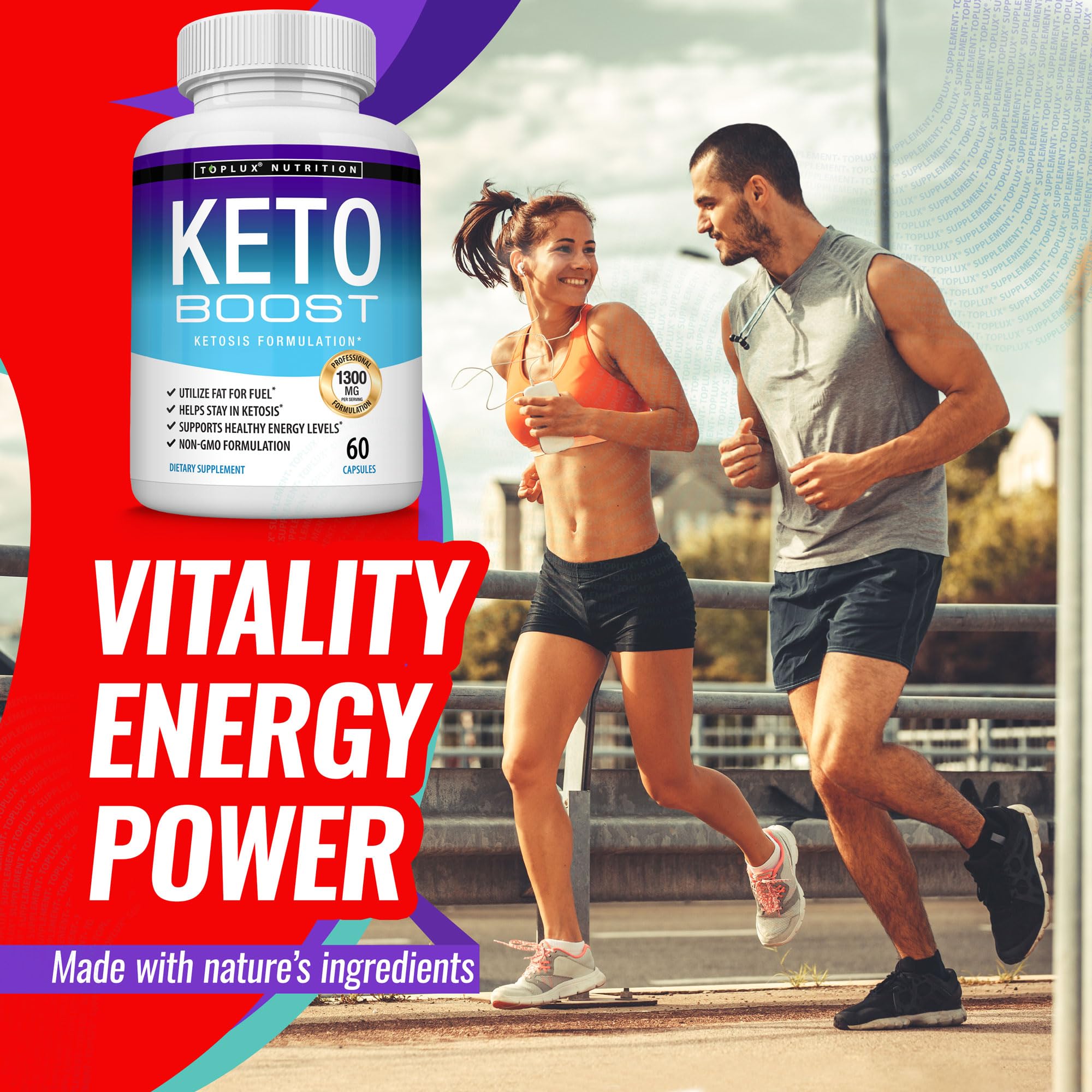 Keto Boost Diet Pills Ketosis Supplement - Natural Exogenous Ketone Formula for Energy & Focus (Advanced Ketones for Ketogenic Diet) - Men & Women