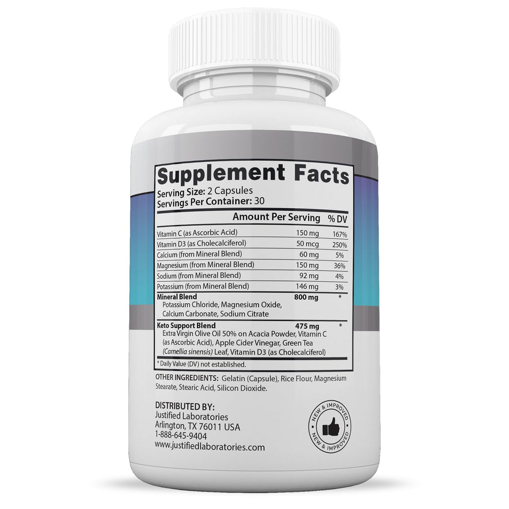 (2 Pack) Ketogenix Keto Pills 1275MG New & Improved Formula with Apple Cider Vinegar, Extra Virgin Olive Oil Powder, Green Tea – 120 Capsules