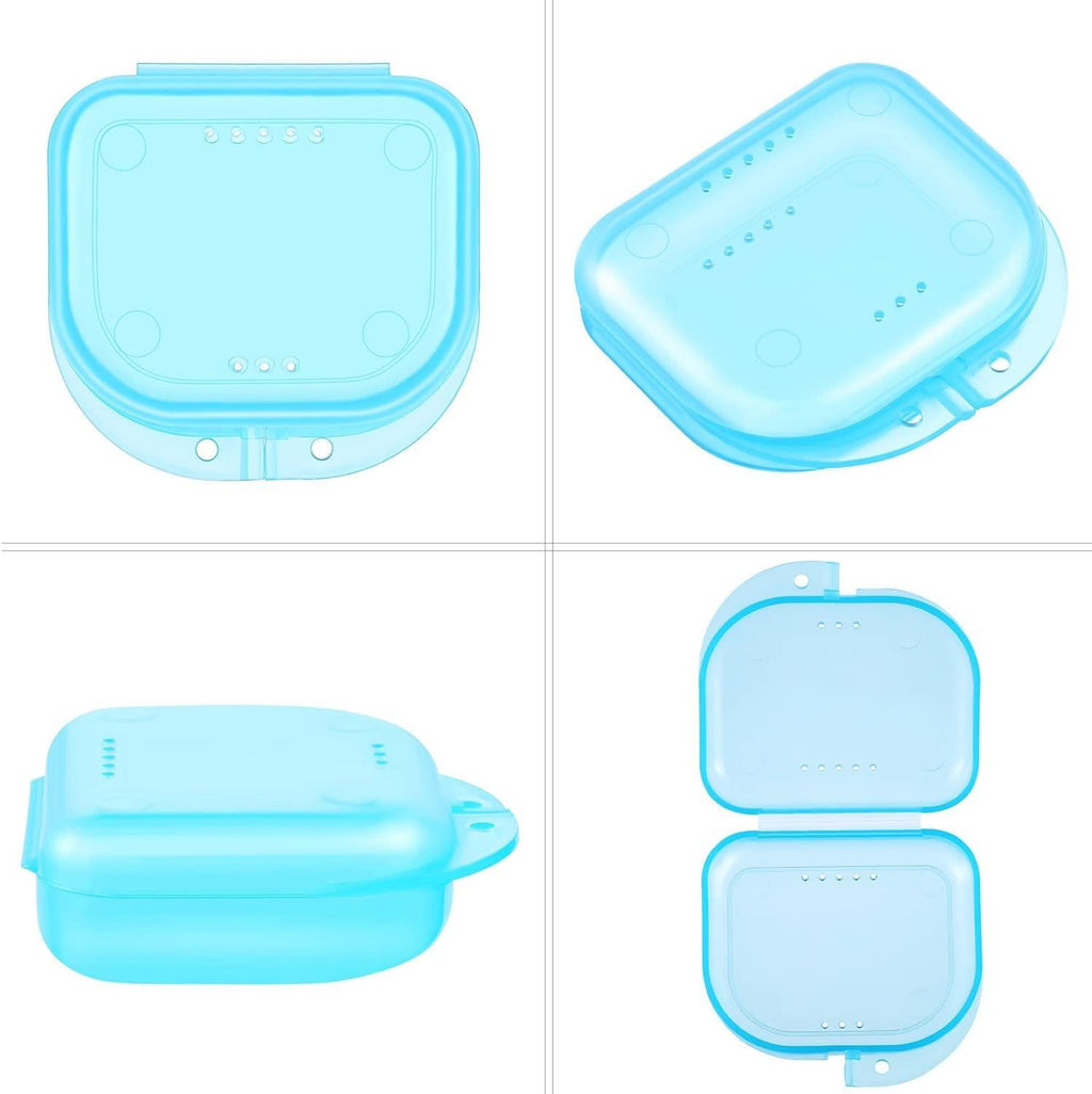 Kids Mouth Guard Blue for Grinding Teeth – 8 Pack Moldable Night Guards with Case & Gel Ice Pack